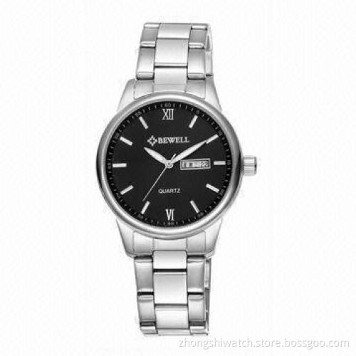 Handsome Metal Watches, Made of Stainless Steel Case/Strap, Black Delicate Dial, Citizen Movement